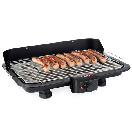 Korona 46117 Barbecue de table électrique avec surface de cuisson XXL (51 x 30 cm) | Idéal pour le balcon | 2200 W | Élément cha