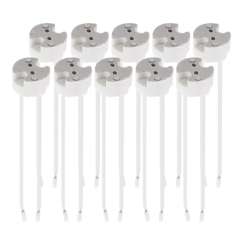 kwmobile Lot 10x douille GU5.3 - Douille GU5.3 ou MR16 - Support avec câble 12V - Pour lampe luminaire ampoule telles que LED ha