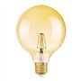 Osram Vintage 1906 LED E27 Globe Filament Dorée 125mm 6.5W 650lm - 824 Blanc Très Chaud | Dimmable - Équivalent 50W