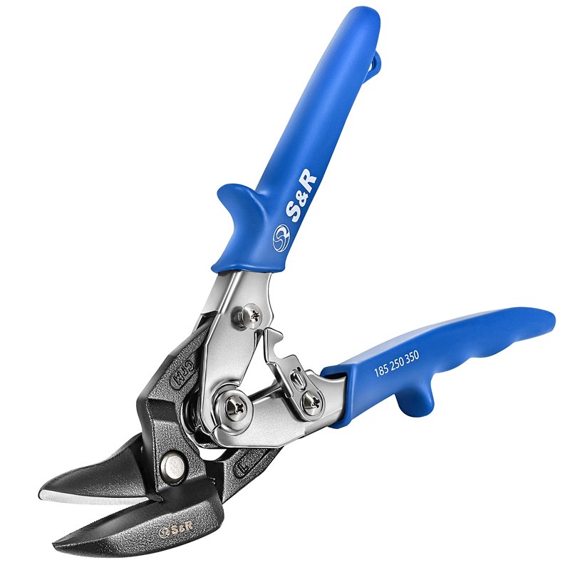 S&R Cisaille Plaquiste à Tôle et Metaux Série Idéal, 260mm / Ciseaux de Ferblantier Couvreur. Coupe à gauche.