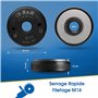 S&R Ecrou de Serrage Rapide M14 Meuleuse. Filettage Complet pour serrage rapide et sans Clés. Pour meuleuse 115 e 125 mm de tout
