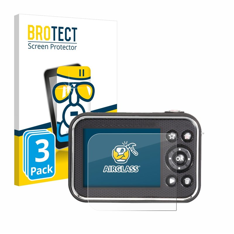brotect Protection Écran Verre pour Vtech Kidizoom Video Studio HD (3 Pièces) Film Protecteur Vitre 9H [Anti-Rayures, Transparen