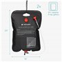Navaris Douche Solaire - Lot 2X Douche Solaire de Camping 20L - Sac d'eau randonnée Festival activité extérieure - Douchette ave