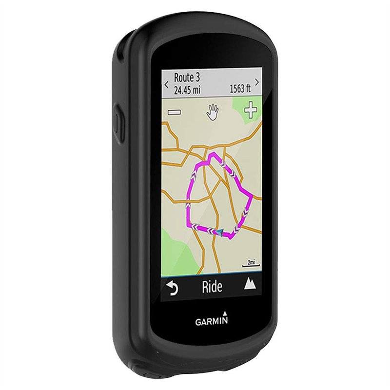 subtel - Coque de Protection Silicone Noir pour GPS de vélo Garmin Edge 1030 / Edge 1030 Plus - Cover Bumper pour système de Nav