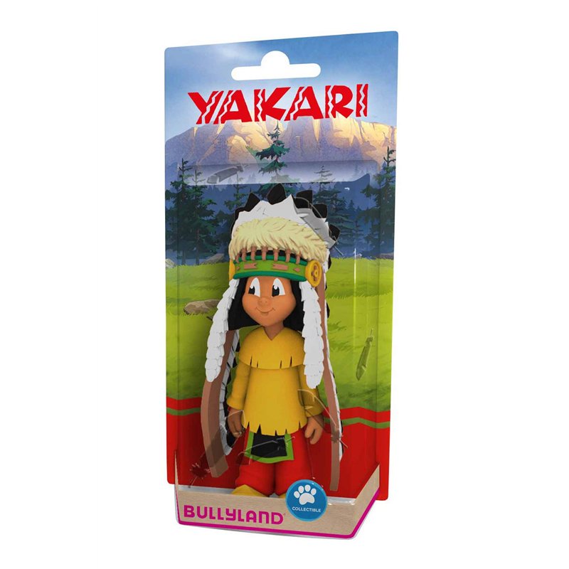 Bullyland 43364 - Figurine de Jeu, Yakari avec décoration en Plumes, Environ 11 cm de Haut, Figurine Peinte à la Main, sans PVC,