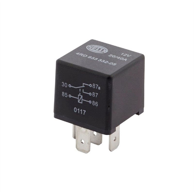 HELLA Relais, courant de travail - 12V - 5pôle - Relais inverseurs - 4RD 933 332-051
