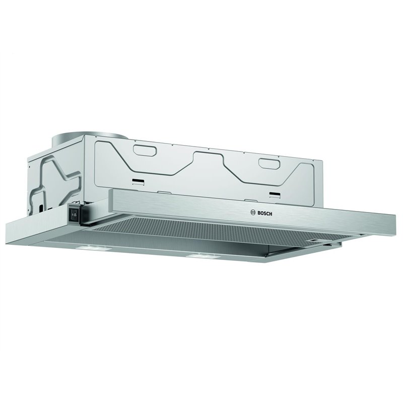 Bosch DFM064W54 Hotte télescopique Série 2, 1 moteur, 3 vitesses d'aspiration Eclairage LED, 60 cm, Silver