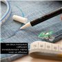 OfficeTree 2x Stylo Couture Tissu Effacable - Auto-extinguible et Hydrosoluble - Feutre Couture Effacable - Stylo Broderie pour 