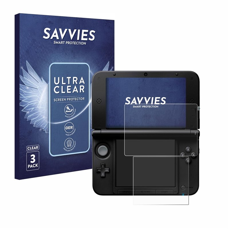 savvies Protection Ecran pour Nintendo 3DS XL SPM7800 (6 Pièces) - Film Protection Ultra Clair