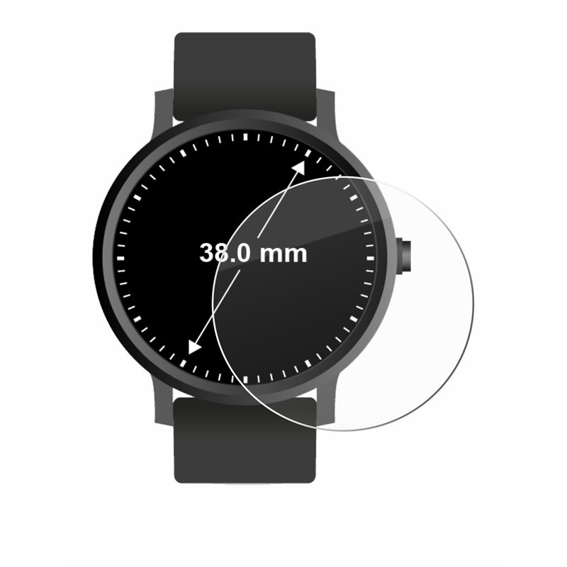Image secondaire de savvies Verre Trempé pour Montres (Circulaire, ø: 38 mm) Vitre Protection Ecran, Film Trempé de Verre, Dureté 9H