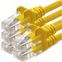 1aTTack.de Câble Réseau Cat6 Cat 6-5x 5m - RJ45 Ethernet LAN DSL Routeur Modem - Jaune