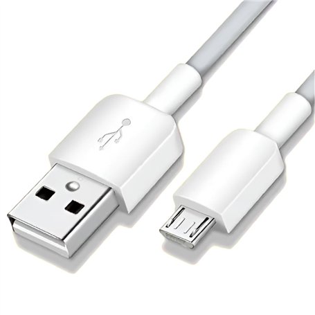 Huawei Câble de données / câble de charge - Micro USB - Gris/blanc - Compatible avec les téléphones portables Huawei avec port m