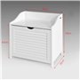 SoBuy FSR40-W Panier à Linge avec Sac Amovible Armoire de Salle de Bain Banc de Rangement