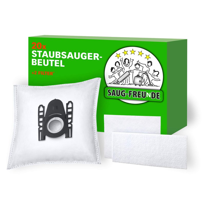 SAUG-FREUnDE I 20 Sacs d'aspirateur pour BOSCH Serie 4, BGBS4HYG1, BGBS4PET1, BGBS4POW1, BGLS4530, BGLS4A444, BGLS4FAM, BGLS4HYG