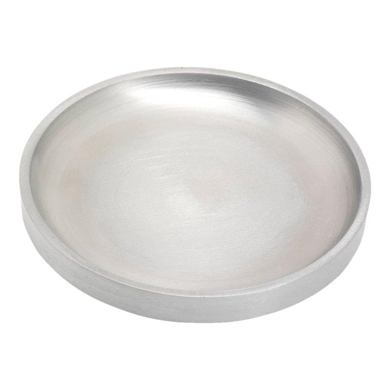 NKlaus Assiette à Bougie Aluminium Ronde Ø 10cm Bougeoir Dessous de Plat Mat Décoration de Table 10447