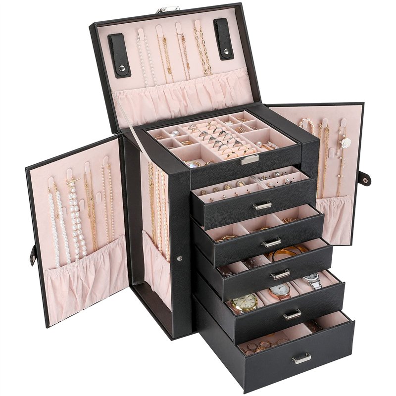 Procase Boîte à Bijoux 6 Compartiments