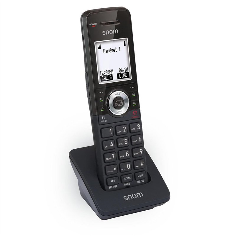 Snom M10 SC DECT Téléphone sans Fil Maison - Téléphone Fixe avec Grand écran, Clavier rétroéclairé, 9 Heures d'autonomie, mises 