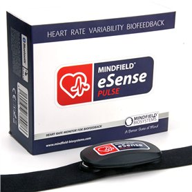 Capteur de pouls Mindfield eSense avec application pour smartphone | Biofeedback à variabilité de la fréquence cardiaque (HRV) e