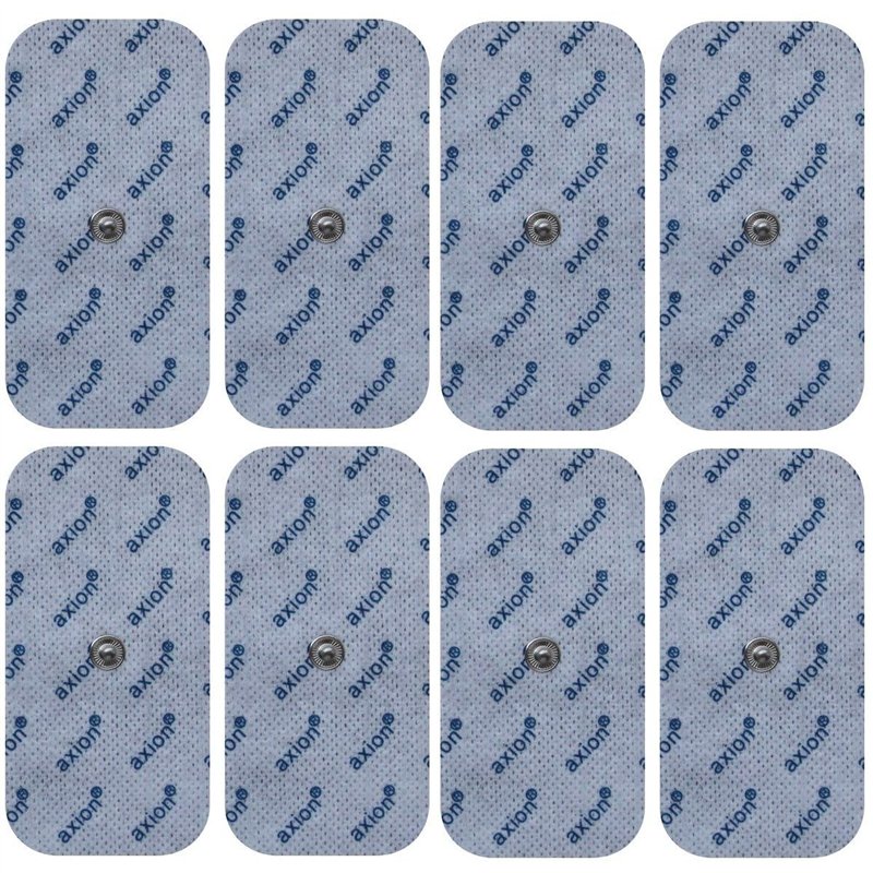 8 électrodes axion de 10x5 cm | Compatibles avec Beurer et autres électrostimulateurs TENS et EMS | Patchs de rechange réutilisables