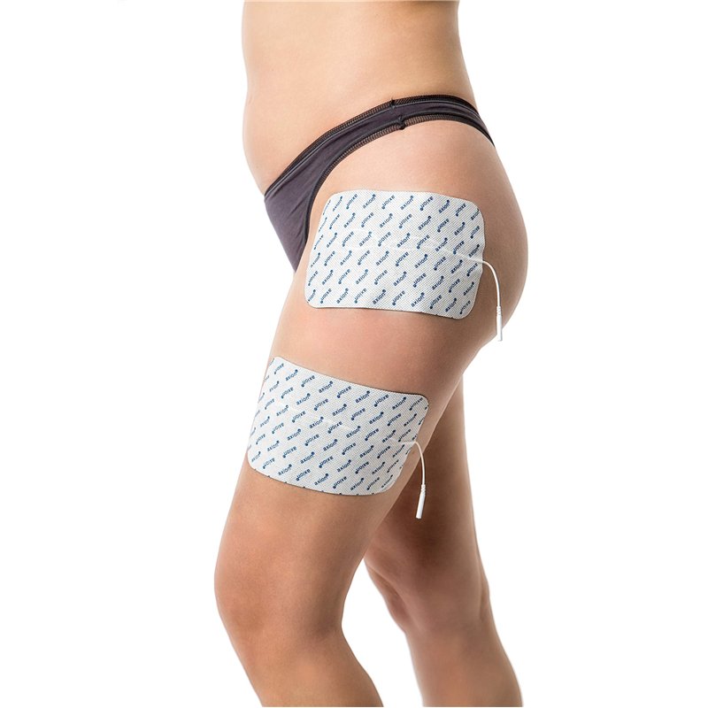 Image secondaire de Électrodes compatibles électrostimulation TENS EMS - 2 electrodes 180 x 110 mm - Pads Patch pour électrostimulateurs TENS et EMS