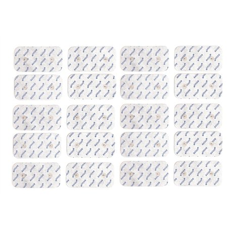 20 électrodes axion 10x5 cm | Compatibles avec les électrostimulateurs COMPEX | Patchs pour TENS et EMS réutilisables et autocol