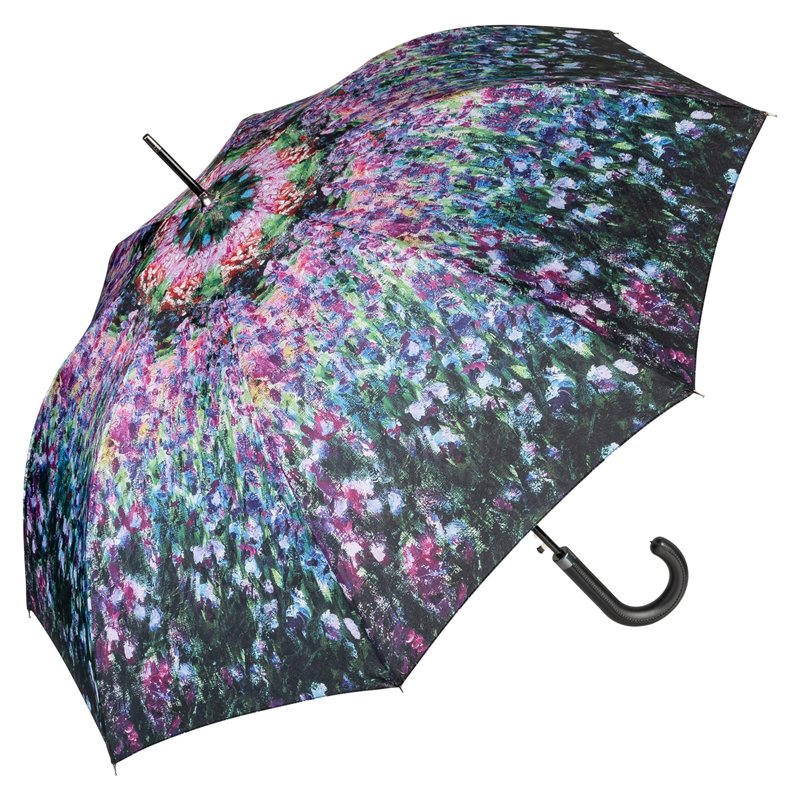VON LILIENFELD® Parapluie Claude Monet Le jardin Ouverture Ouverture Automatique Résistant au Vent Canne Grand Femme Fleur Art