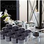 Candelo Lot de 24 bougies parfumées Ambiance – Bougies parfumées Black Rose – Bougies chauffe-plat noires – Bougies chauffe-plat