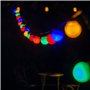 LED Guirlande lumineuse multicolores de 9,5 m avec 20 balles pour intérieur extérieur Décoration pour Guinguettes, Fêtes, Annive