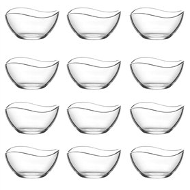 LAV Vira Lot de 12 bols en verre 215 ml pour dessert et entrée