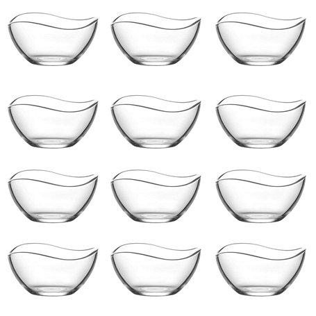 LAV Vira Lot de 12 bols en verre 215 ml pour dessert et entrée