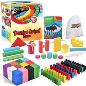 Calmado - 450pcs Pierres Domino/Dominos en Bois Domino Grand Edition Ensemble + Sac + Livret + Accessoires Calmado - 450pcs Pierres Domino/Dominos en Bois Domino Grand Edition Ensemble + Sac + Livret + Accessoires