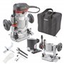 Arebos Défonceuse électrique | Machine à Fraiser | 710W | Sac à outils | avec accessoires de fraisage | Fraiseuse à bois | Frais