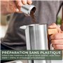 WALDWERK Cafetière à Piston (1L) - French Press en Acier Inoxydable à Double Paroi avec Poignée en Bois de Chêne - Cafetière Man