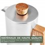 WALDWERK Cafetière à Piston (1L) - French Press en Acier Inoxydable à Double Paroi avec Poignée en Bois de Chêne - Cafetière Man
