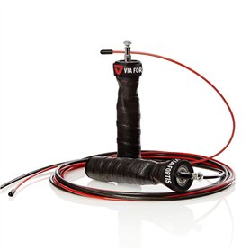 Corde à Sauter de VIA FORTIS | Jump Rope avec Poids et Câble en Acier Réglable | Accessoire Indispensable pour CrossFit