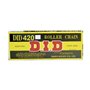 CHAÎNE DID 420D (Noir & Noir) - Longueur : 120 maillons avec joint clip (RJ), Couleur : acier.