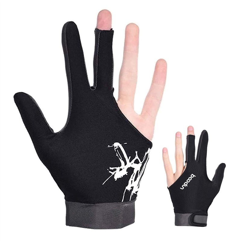 Zeaye 1PCS gant d'affichage à trois doigts en lycra élastique, utilisé pour le tir de billard et les sports de billard portés pa