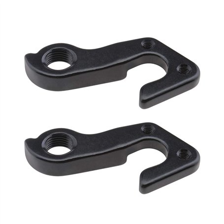 YINETTECH 2pcs VTT Vélo Arrière Engrenage Mech Dérailleur Crochet Cintre Noir Aluminium Tailhook Décrochage Cadre Adaptateur pou