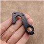YINETTECH 2pcs VTT Vélo Arrière Engrenage Mech Dérailleur Crochet Cintre Noir Aluminium Tailhook Décrochage Cadre Adaptateur pou