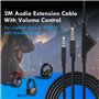 Mcbazel Cable Casque Astro A40 Remplacement du Câble Audio Auxiliaire avec Contrôle du Volume pour le Casque de Jeu Astro A10/A3