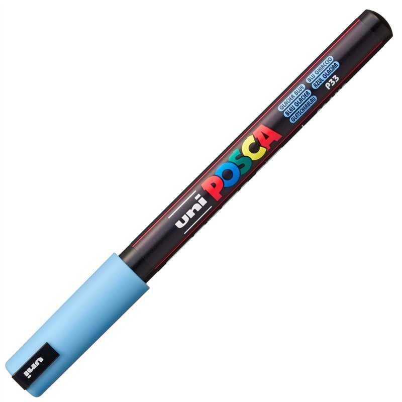 uni-ball Marqueur Uni Posca 181741 - Pointe extra fine - 0,7 mm - Bleu glacier