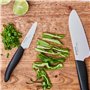 Kyocera KB-RD BK 4KN FK EU Set de couteaux en céramique avec couteau universel, couteau Santoku et bloc rond pour 8 couteaux, la