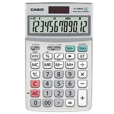 Casio JF-120ECO-W-EH Calculatrice de Poche Gris