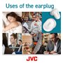 JVC Bouchons d'oreille pour réduction de bruit - Coussin d'air pour un ajustement confortable, Embouts à mémoire de forme taille