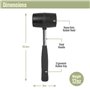 Maillet en caoutchouc Milestone Camping - Noir~ 340 g