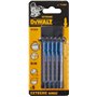 DeWalt DT2054QZ Lame de scie sauteuse pour manche métallique en T HSS T118EOF Lot de 5 (Import Grande Bretagne) Argent