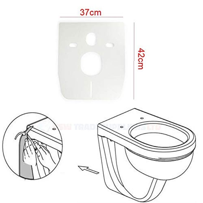 Image secondaire de Tapis d'isolation phonique et d'étanchéité pour WC, compatible avec WC Geberit/Grohe