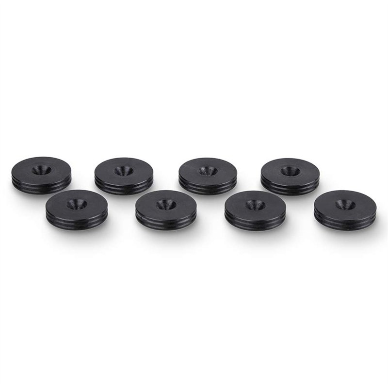 PrecisionGeek - Patins d'enceintes en Acier oxydé et Noirci, Pieds, Protecteur de Sol, Forme Fine de 20 mm de diamètre pour Ence