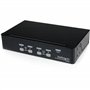 StarTech.com Commutateur KVM VGA USB professionnel 4 ports avec concentrateur – Commutateur KVM montable sur rack 1U (SV431USB)
