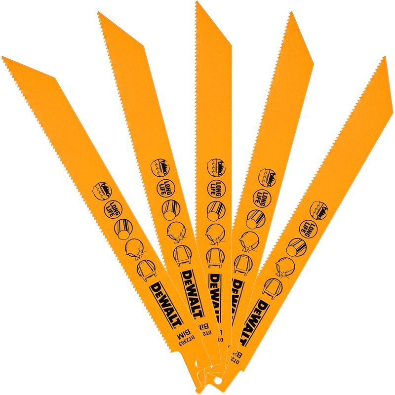 DeWalt DT2353QZ 203mm Lame de scie alternative Bimétal Coupe rapide Métaux/Plaques métalliques (Import Grande Bretagne) Argent